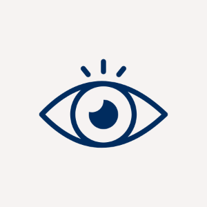 Icon of an eye with lines above, suggesting attention or focus.